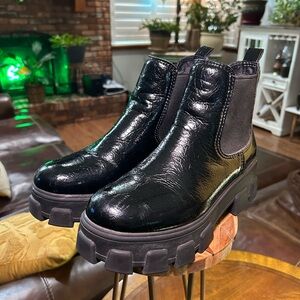 Circus by Sam Edelman Patent Leather Lug-sole Boots